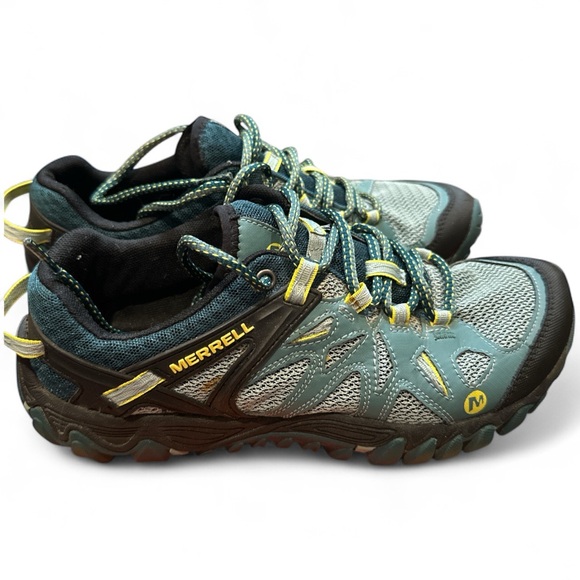 Merrell Women's Sneakers - Teal and Black Preloved - Picture 4 of 6